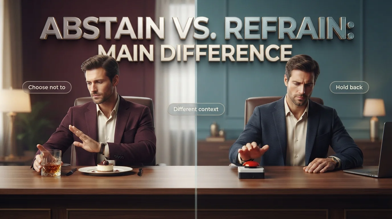 Abstain vs. Refrain Main Difference