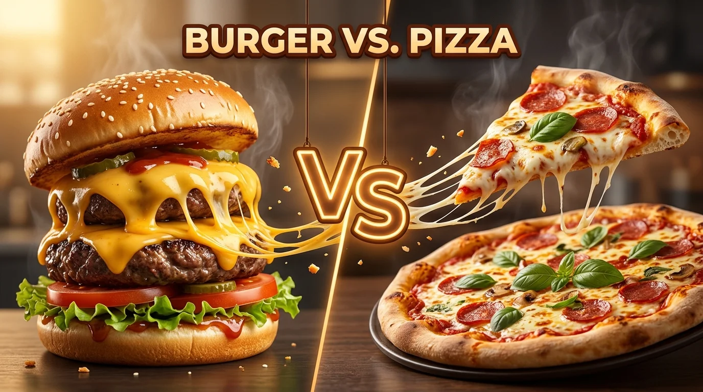 Burger vs. Pizza at a Glance