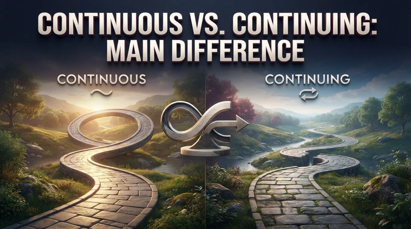 Continuous vs. Continuing Main Difference
