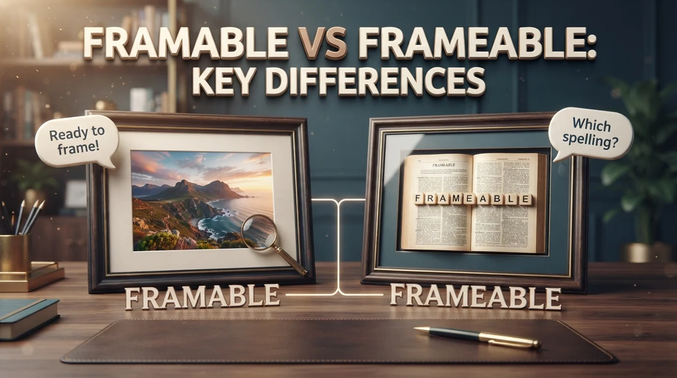 Framable vs Frameable Key Differences