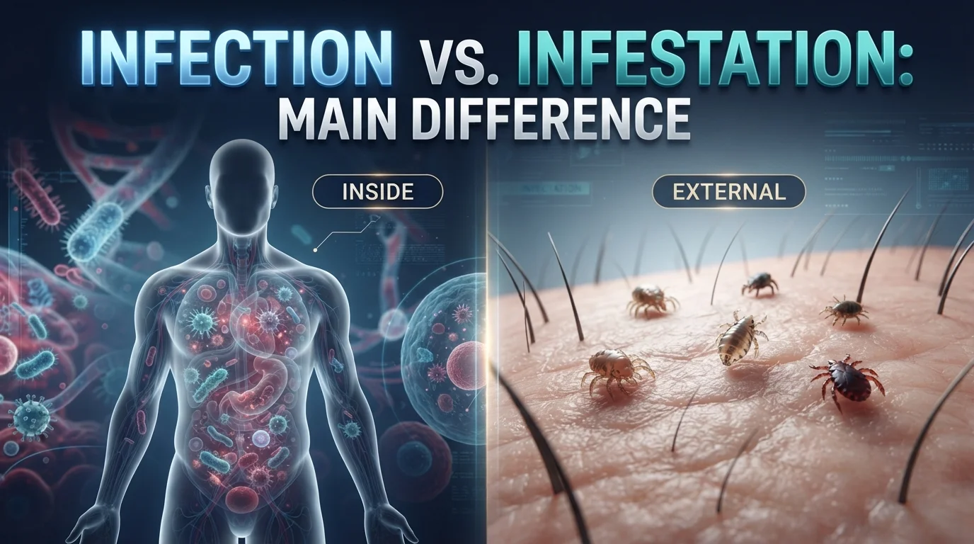 Infection vs. Infestation Main Difference