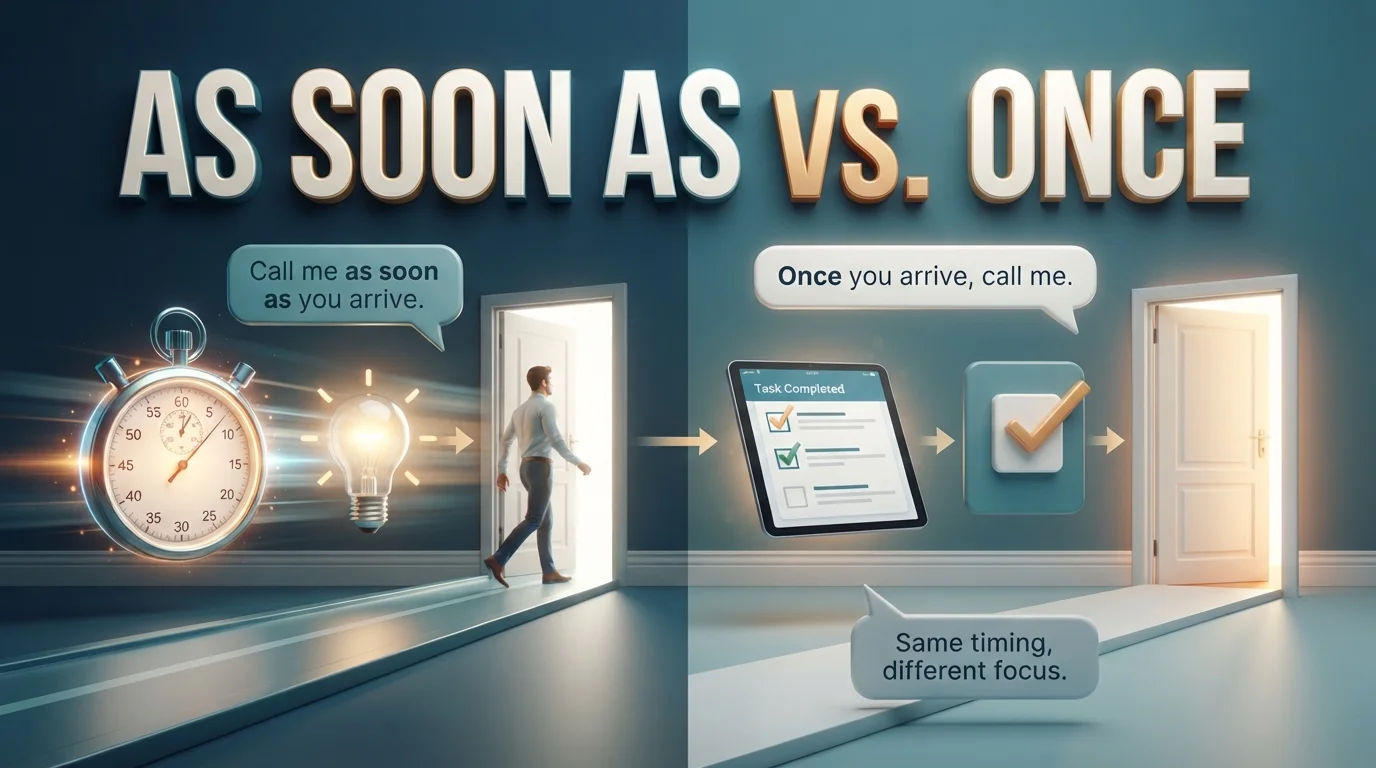 Quick Answer As Soon As vs. Once