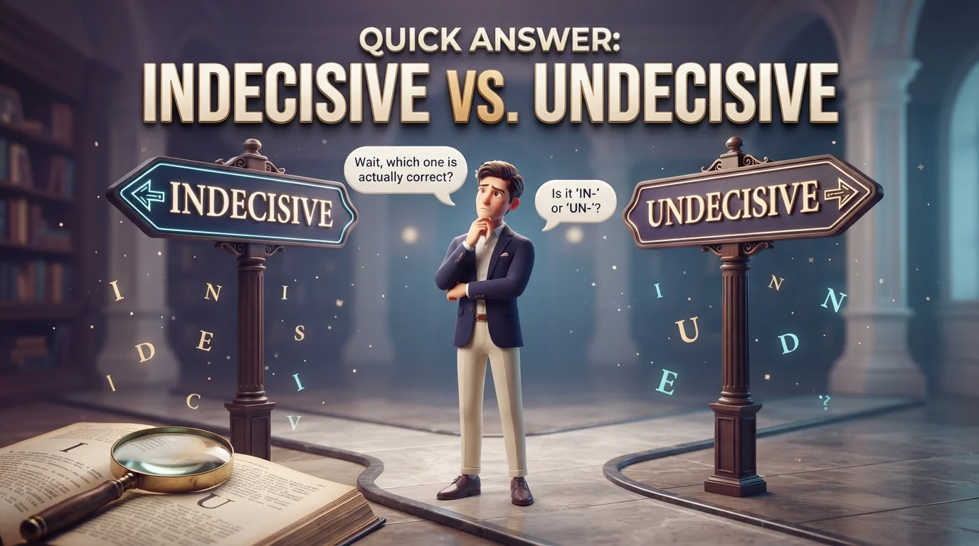 Quick Answer Indecisive vs. Undecisive