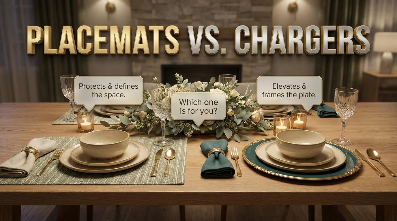 Quick Answer Placemats vs. Chargers