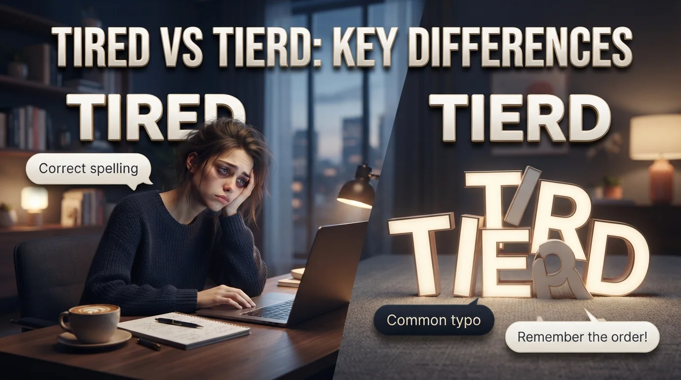 Tired vs Tierd Key Differences