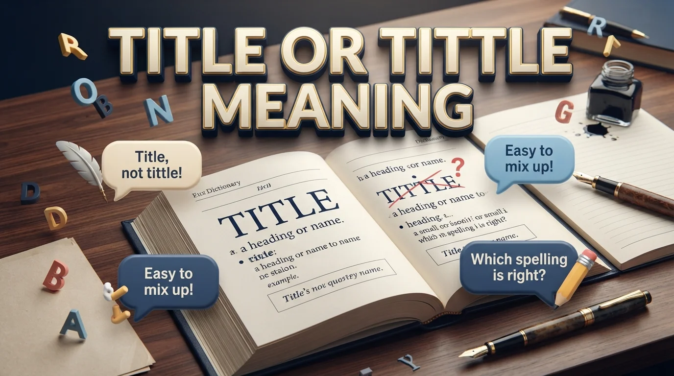 Title or Tittle Meaning
