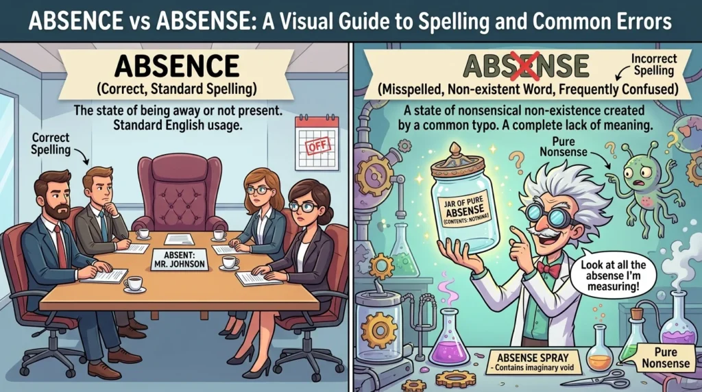 absence vs absense