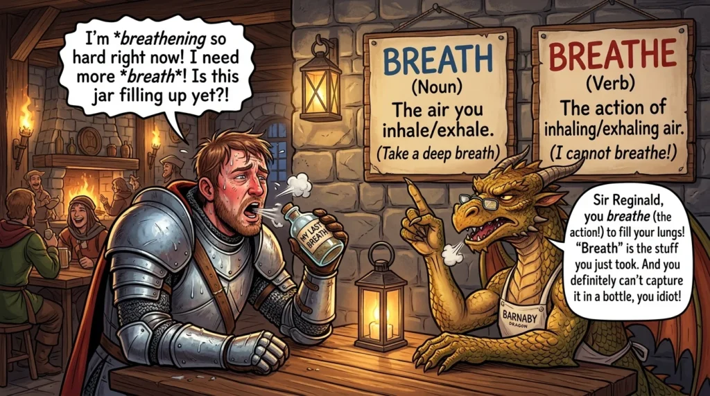 breath vs breathe