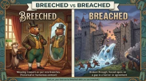 breeched vs breached