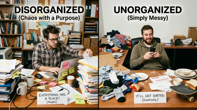 disorganized vs unorganized