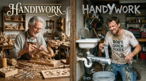 handiwork vs handywork