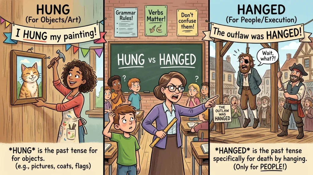 hung vs hanged