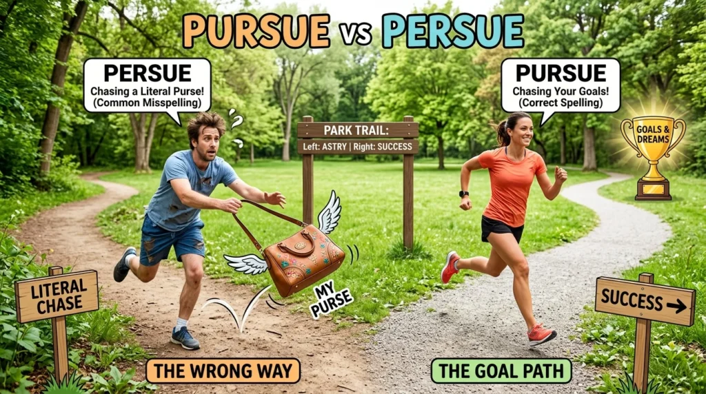 persue vs pursue