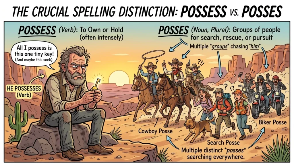 possess vs posses