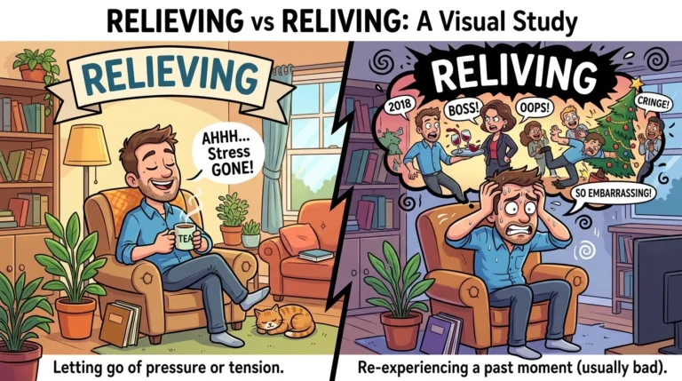 relieving vs reliving