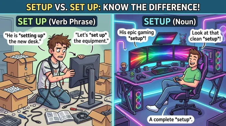 setup vs set up