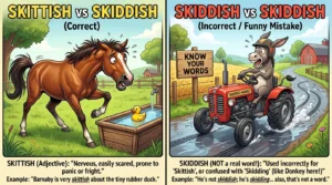 skiddish vs skittish