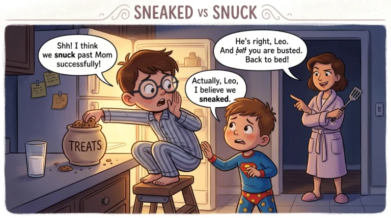sneaked vs snuck