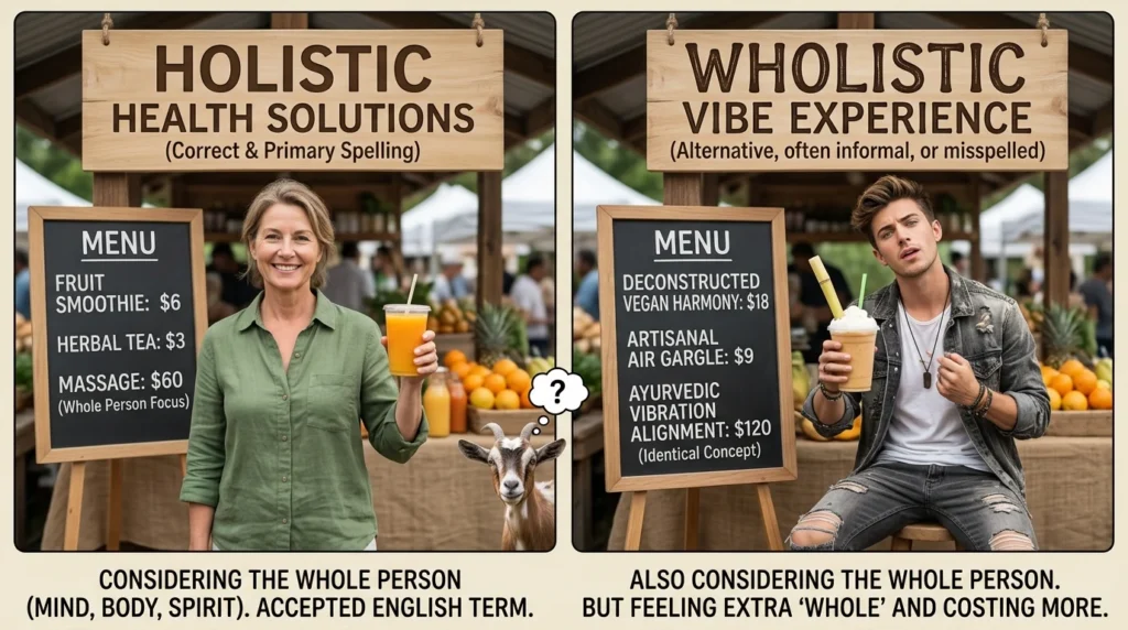 wholistic vs holistic