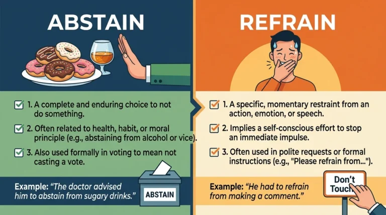 Abstain vs. Refrain