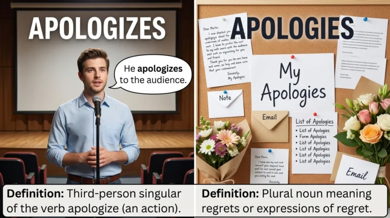 apologizes vs apologies