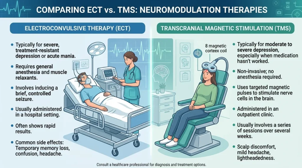 ECT vs. TMS