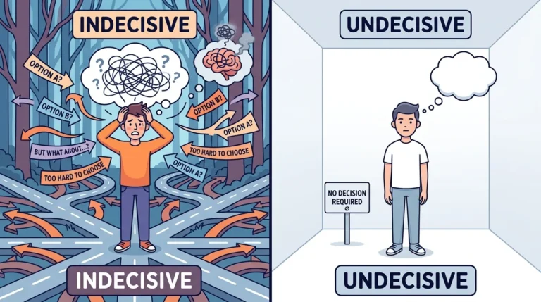 indecisive vs undecisive
