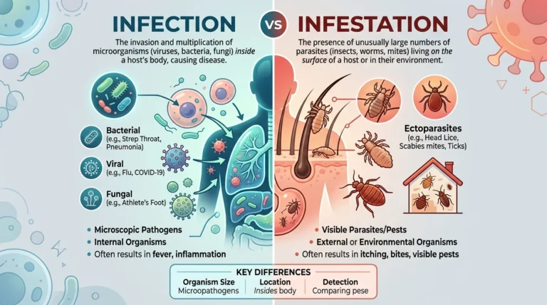 Infection vs. Infestation