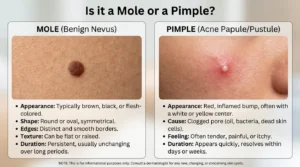 Mole vs. Pimple