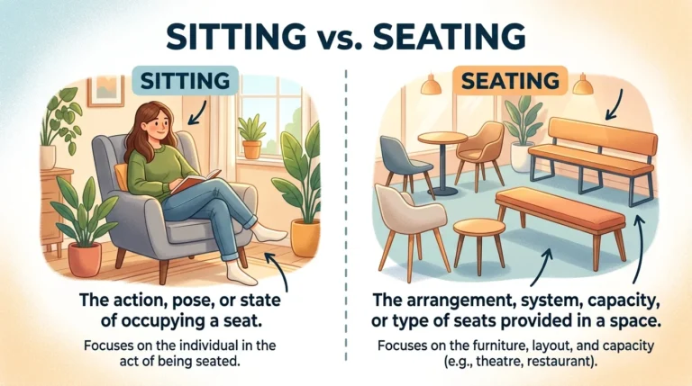 sitting vs seating