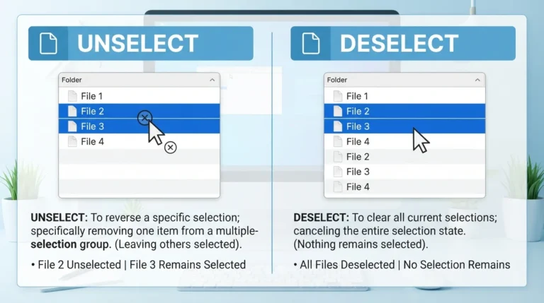 Unselect vs. Deselect